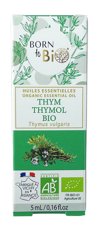 Aceite esencial de tomillo orgánico Thymol (Thymus vulgaris) Born to Bio 5 ml