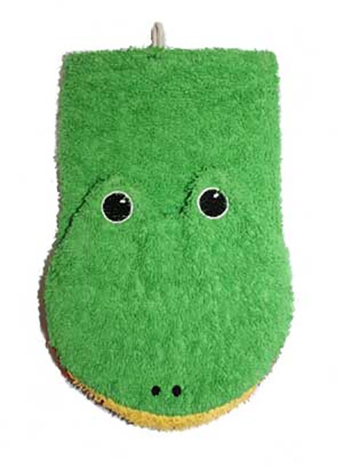 Manopla de algodón orgánico rana pequeña Fürnis