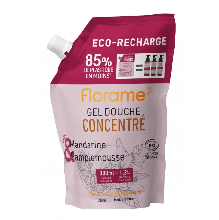 Eco-Recarga Gel de ducha concentrado - Mandarina & Pomelo Florame