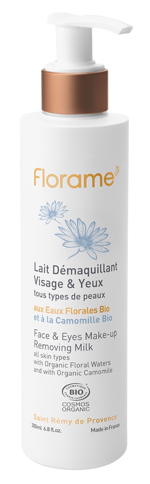 Leche desmaquillante para cara y ojos Florame