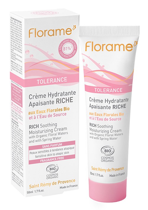 Crema facial hidratación intensa Tolerance Florame