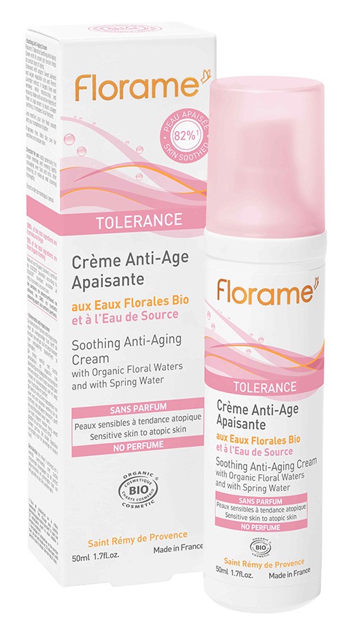 Crema facial anti-edad calmante Tolerance Florame