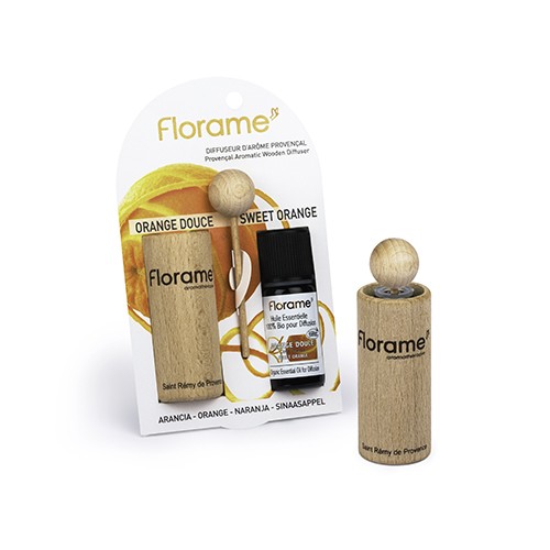 Difusor provenzal + aceite esencial de naranja dulce Florame