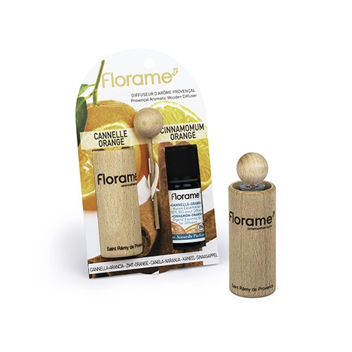 Difusor provenzal + aceite esencial de canela naranja Florame
