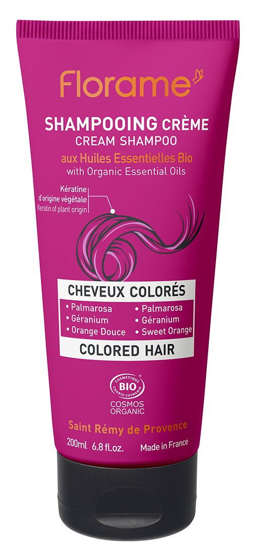 Champú crema para cabello teñido Florame