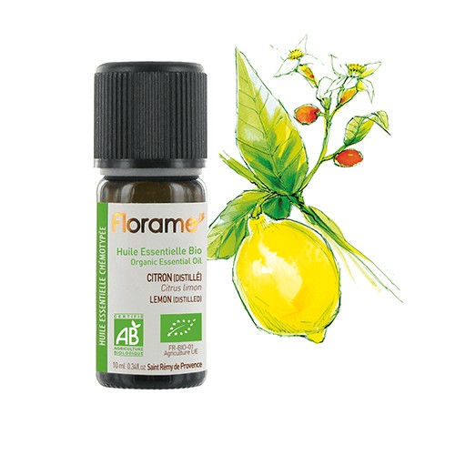 Aceite esencial de Limón destilado (citrus lemon) Florame